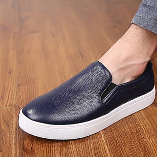 Men's Shoes Outdoor Leather Fashion Sneakers Black/Blue/Brown  