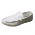 Men's Summer Comfort PU Casual Flat Heel Black / White  