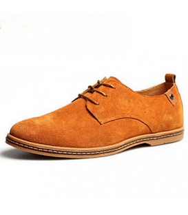 Men's Spring / Summer / Fall / Winter Comfort Leather / Suede Casual Flat Heel Lace-up  