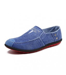 Men's Shoes Casual/Outdoor/Travel/Drive Fashion Denim Leather Slip-on Loafers Shoes 39-44  