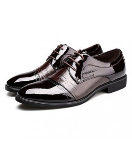 Men's Shoes Office & Career/Party & Evening/Casual Patent Leather Oxfords Black/Brown  