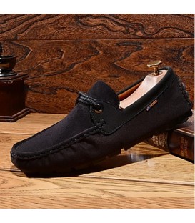 Men's Shoes Casual Faux Suede Loafers Black/Blue/Brown/Khaki  