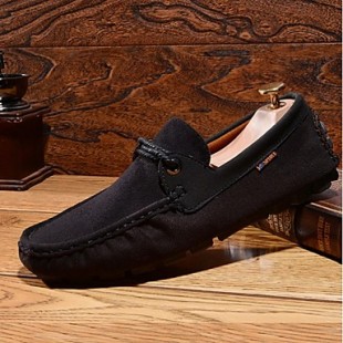 Men's Shoes Casual Faux Suede Loafers Black/Blue/Brown/Khaki  