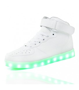 2016 New Arrival LED Shoes High LED light luminous shoes USB charging Best Seller High Top Basket Fashion Sneakers Black / White / Red   