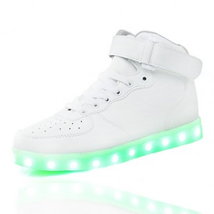 2016 New Arrival LED Shoes High LED light luminous shoes USB charging Best Seller High Top Basket Fashion Sneakers Black / White / Red   