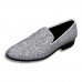 Men's Shoes Amir Limited Edition Pure Handmade Wedding / Party & Evening Leather Loafers Silver  