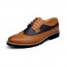 Men's Spring / Summer / Fall / Winter Comfort Leather Casual Low Heel Lace-up Black / Brown / Yellow  