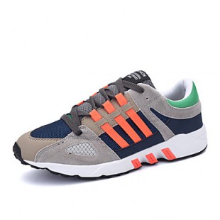 Men's Spring / Summer / Fall / Winter Comfort Leatherette Lace-up Black / Blue / Orange Sneaker  