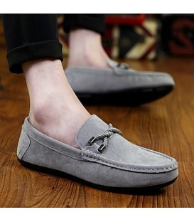 Men's Shoes Casual Canvas Loafers Black / Blue / Red / Gray  