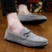 Men's Shoes Casual Canvas Loafers Black / Blue / Red / Gray  